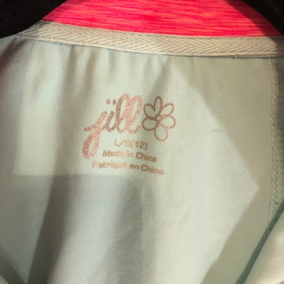 Turquoise sweater with pink zipper - Picture 2 of 4